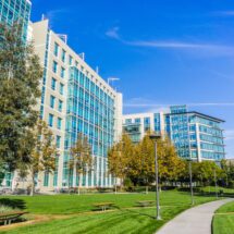 Modern office buildings in Silicon Valley, south San Francisco bay area