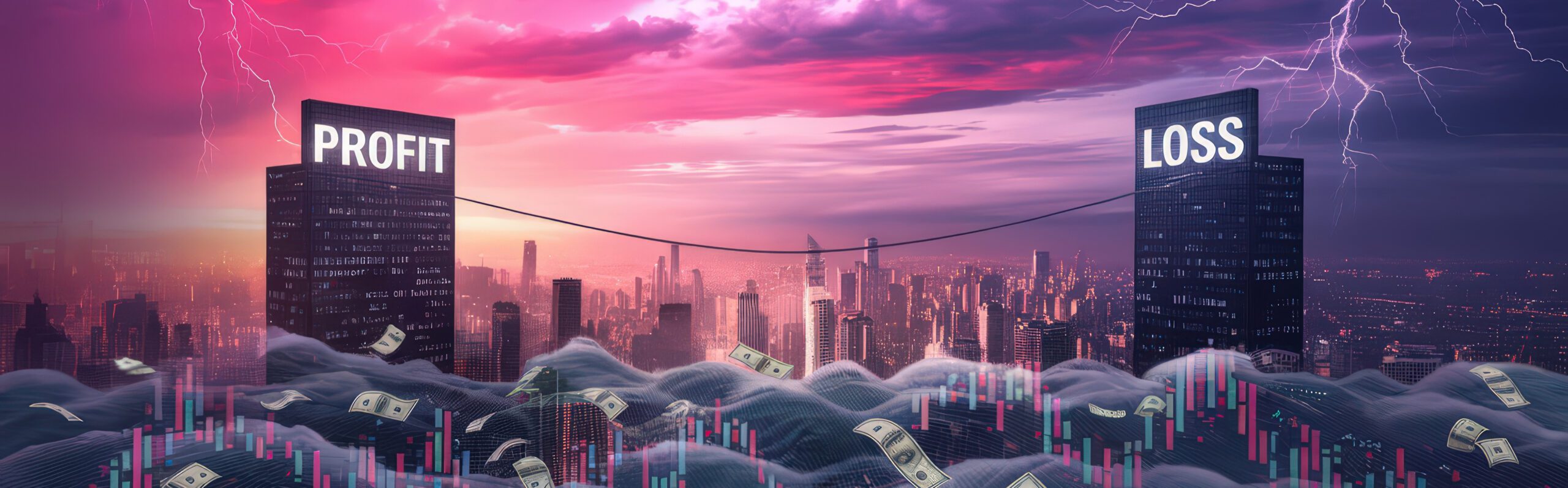 Dramatic Digital Painting of Businessman in Financial Crisis