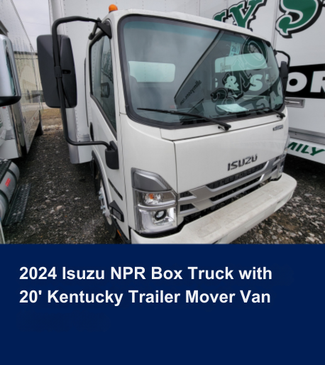2024 Isuzu NRR Box Truck with 22' Kentucky Trailer Mover Van