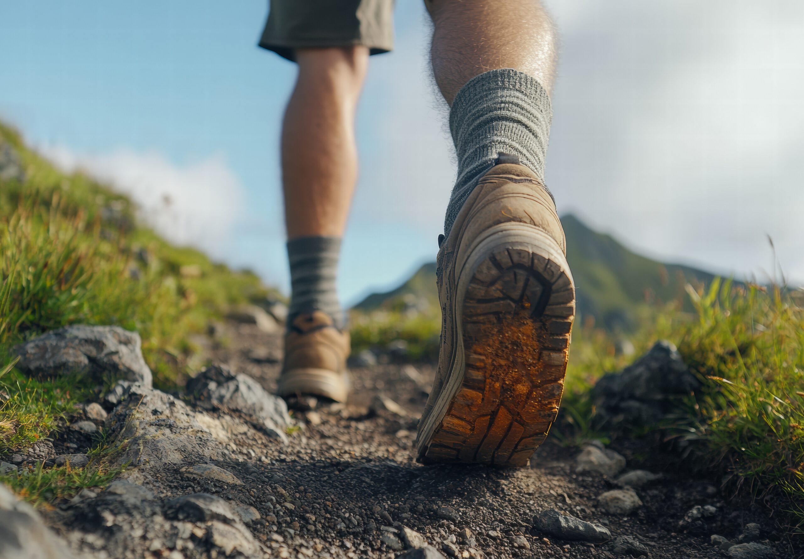 hiking in the mountains