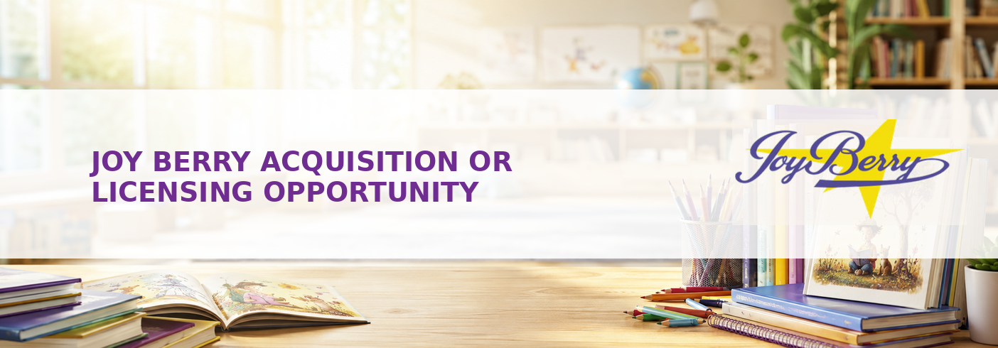 Joy Berry Acquisition Licensing Banner 2x
