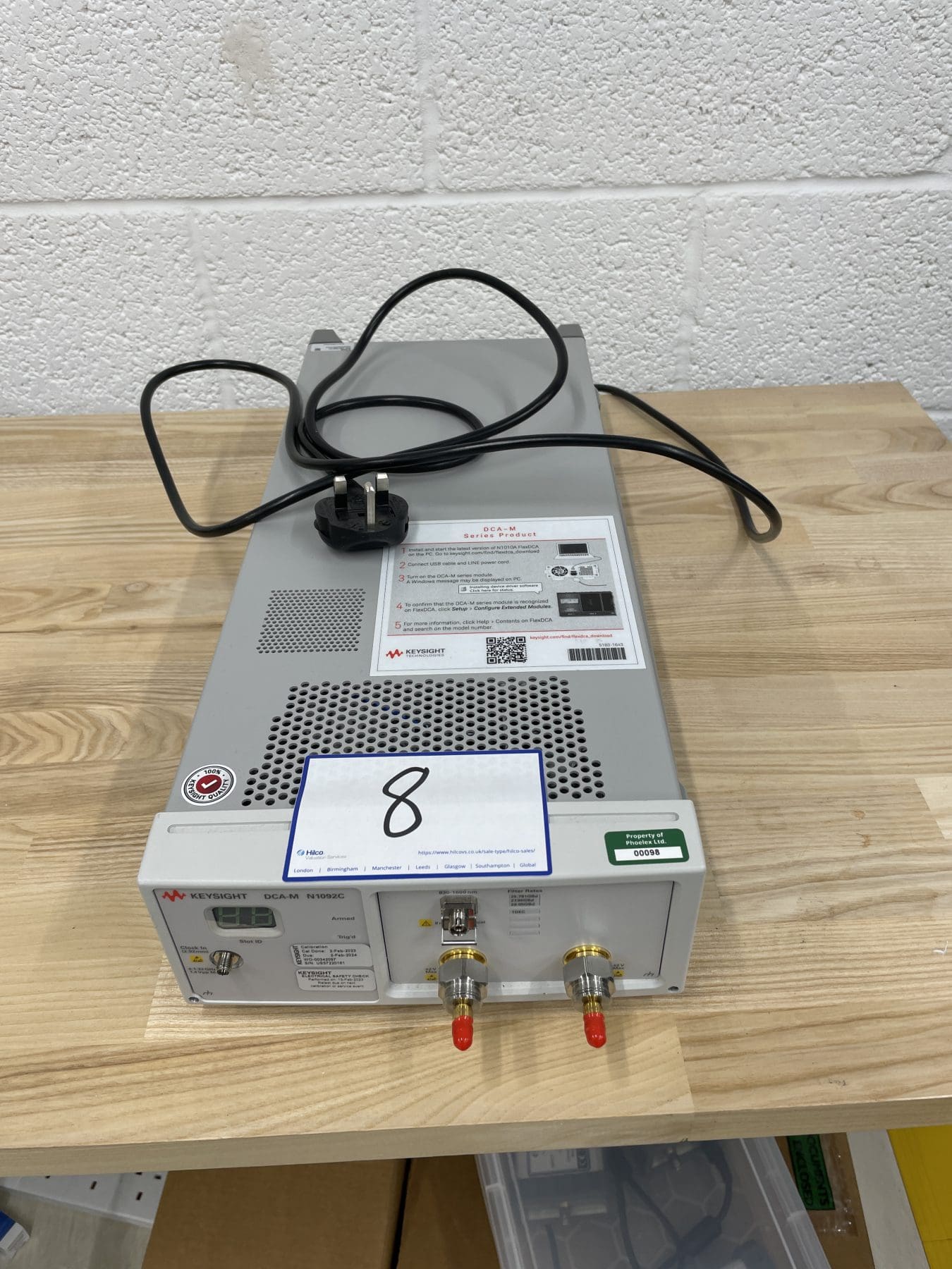 R&D Equipment, Electronic Test Equipment, Stock and Office Furniture